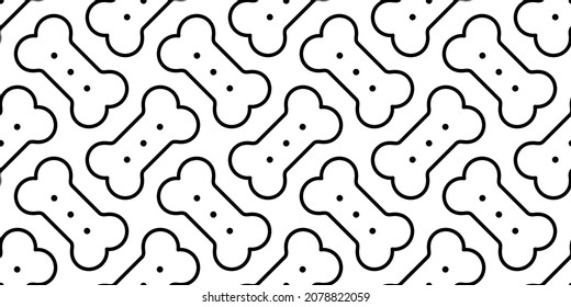 dog bone seamless pattern pet food paw footprint french bulldog vector puppy cartoon scarf isolated repeat wallpaper tile background doodle illustration design