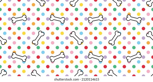 dog bone seamless pattern polka dot french bulldog vector paw footprint puppy pet breed cartoon doodle repeat wallpaper tile background illustration design isolated