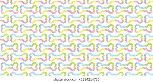 dog bone seamless pattern rope rainbow pastel color paw footprint french bulldog vector puppy food pet toy breed cartoon doodle gift wrapping paper repeat wallpaper tile background illustration design