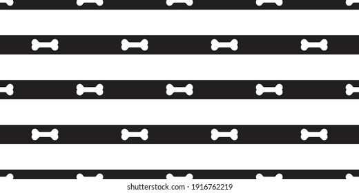 dog bone seamless pattern stripe vector footprint paw french bulldog puppy pet cartoon skeleton halloween repeat wallpaper tile background scarf isolated doodle illustration design