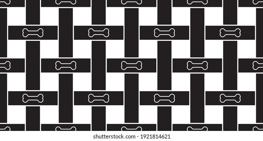 dog bone seamless pattern striped cartoon illustration checked