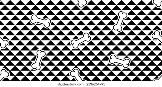 dog bone seamless pattern triangle cat footprint checked french bulldog vector puppy kitten pet breed halloween cartoon doodle isolated repeat wallpaper tile background illustration design clip art