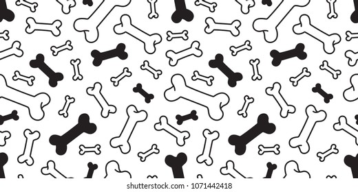 Dog Bone Seamless Pattern Vector French Bulldog Pug Isolated Halloween Background Wallpaper