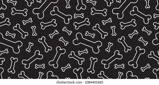 dog bone seamless pattern vector french bulldog pug isolated halloween background wallpaper repeat black