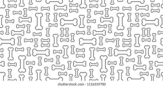 Dog Bone Seamless Pattern Vector Tile Repeat Background Scarf Wallpaper Isolated