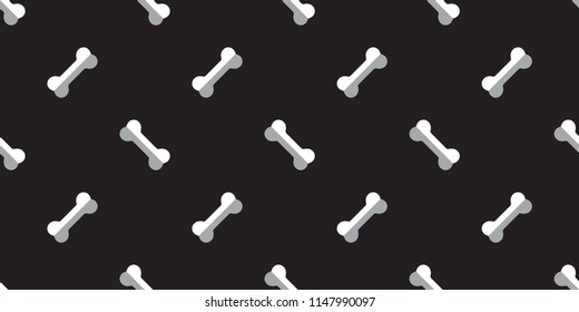 dog bone seamless pattern bone vector french bulldog puppy Halloween isolated tile background repeat wallpaper black