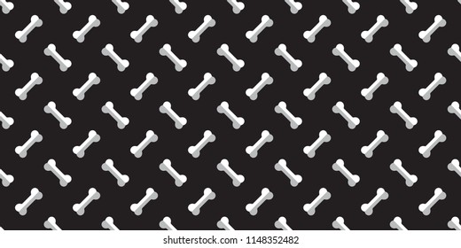 dog bone seamless pattern bone vector french bulldog puppy Halloween isolated repeat wallpaper tile background black