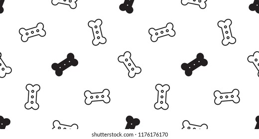 dog bone seamless pattern vector french bulldog food tile background repeat wallpaper scarf isolated cartoon illustration