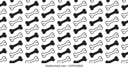 dog bone seamless pattern vector Halloween french bulldog scarf isolated tile background wallpaper repeat black white