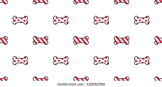 Dog bone seamless pattern vector Christmas Santa Claus Xmas candy cane dog paw french bulldog scarf isolated repeat wallpaper illustration cartoon tile background white