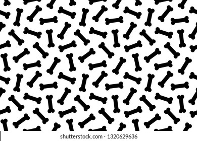 Dog bone seamless pattern vector isolated tile background wallpaper repeat doodle white Illustration