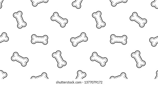 Dog bone seamless pattern vector paw footprint pet french bulldog cartoon scarf isolated repeat wallpaper tile background  illustration