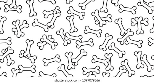 Dog bone seamless pattern vector french bulldog paw footprint pet cartoon scarf isolated repeat wallpaper tile background illustration doodle white