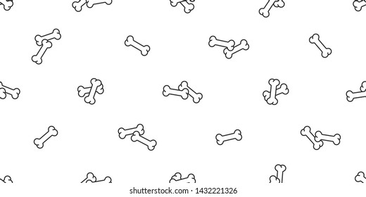 Dog bone seamless pattern vector french bulldog pet food halloween cartoon scarf isolated repeat wallpaper tile background illustration doodle design