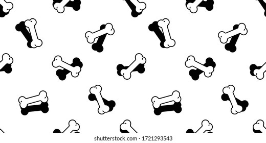 Dog bone seamless pattern vector french bulldog pet food halloween shadow cartoon scarf isolated tile background repeat wallpaper illustration doodle textile design