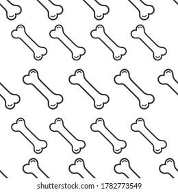 dog bone seamless pattern. vector illustration.