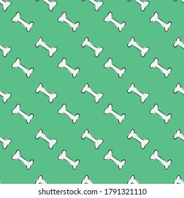 Dog Bone Seamless Pattern. Vector illustration. Great for birthday, party, gift wrapping, wallpaper, textile and scrapbook 
