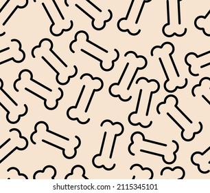 Dog Bone Seamless Pattern Vector Art Design