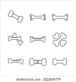 dog bone set. dog bone pack symbol vector elements for infographic web