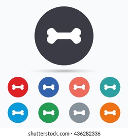 Dog bone sign icon. Pets food symbol. Vector
