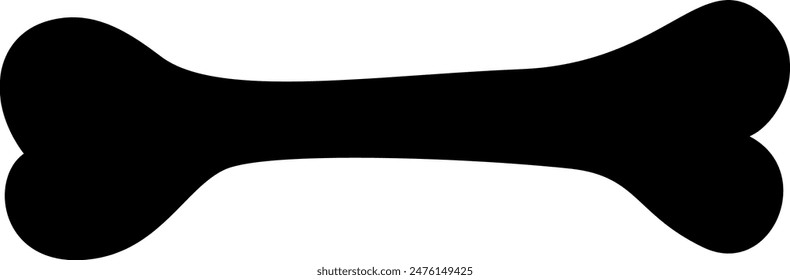 Dog bone  silhouette on white background. Vector Illustration.