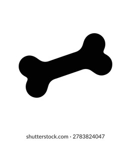 Dog bone silhouette on white background. Dog bone vector icon dog bone silhouette vector