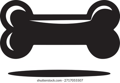 Silhueta do osso do cão - Projeto vetor do tratamento simples do animal de estimação