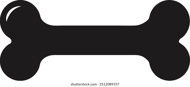 dog bone silhouette vector design art
