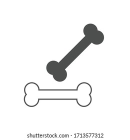 Dog Bone Simple Vector Design Icon