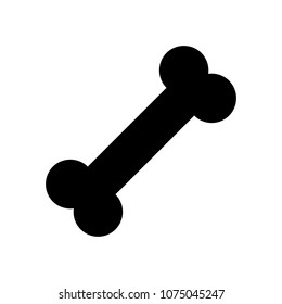 Dog bone simple vector icon. Black and white illustration of bone, dog meal.