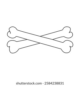 Dog bone single-line art on a white artboard captures the playful simplicity of a dog’s favorite treat, using a continuous line to form its shape with minimalistic elegance