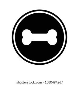 Dog Bone Symbol Icon Vector Illustration
