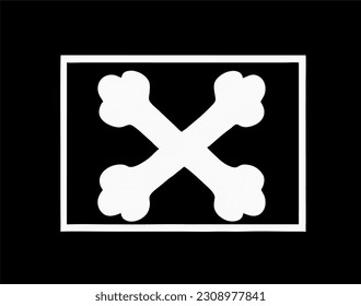 dog bone symbol icon vector design, forming the letter X