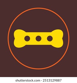 Dog bone trendy icon classy abstract vector illustration colorful artwork lovely design.eps