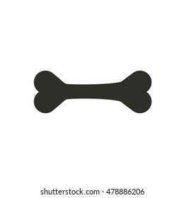Dog bone vector icon. Black illustration isolated on white background for graphic and web design.