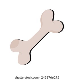 Dog bone vector icon. Cartoon dog icon Flat Design Pet Care, bone toy mascot icon vector illustration design, Vector 10 Eps.