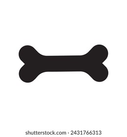 Dog bone vector icon. Cartoon dog icon Flat Design Pet Care, bone toy mascot icon vector illustration design, Vector 10 Eps.