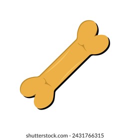 Dog bone vector icon. Cartoon dog icon Flat Design Pet Care, bone toy mascot icon vector illustration design, Vector 10 Eps.