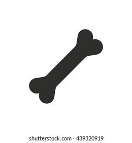 Dog bone vector icon. Illustration isolated on white background for graphic and web design.