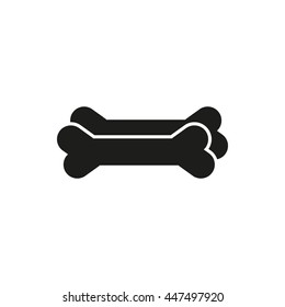Dog bone vector icon. Illustration isolated on white background for graphic and web design.