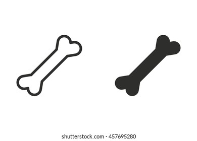 Dog Bone Vector Icon Black Illustration Stock Vector (royalty Free 