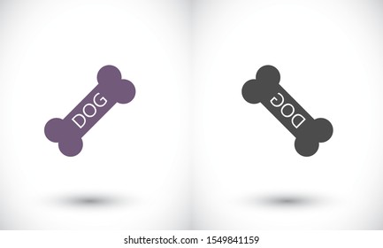 Dog bone vector icon , lorem ipsum Flat design