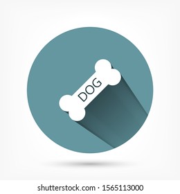 Dog bone vector icon , lorem ipsum Flat design