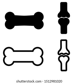 Dog bone vector icon. pet food illustration symbol or sign.