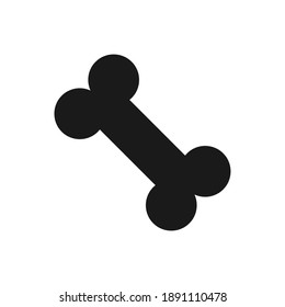 Dog Bone Vector Icon. Pet Toy And Food Symbol. Animal Cartoon Logo Sign. Clip-art Silhouette.