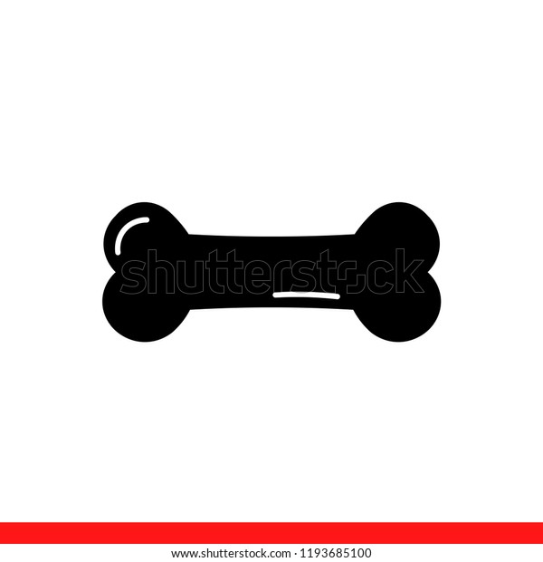 Dog Bone Vector Icon Pet Symbol Stock Vector (Royalty Free) 1193685100