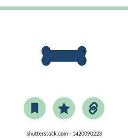 Dog bone vector icon. Pets food symbol.