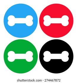 Dog bone vector icon. Pets food symbol 