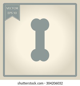 Dog bone vector icon. Pets food symbol 