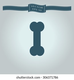 Dog bone vector icon. Pets food symbol